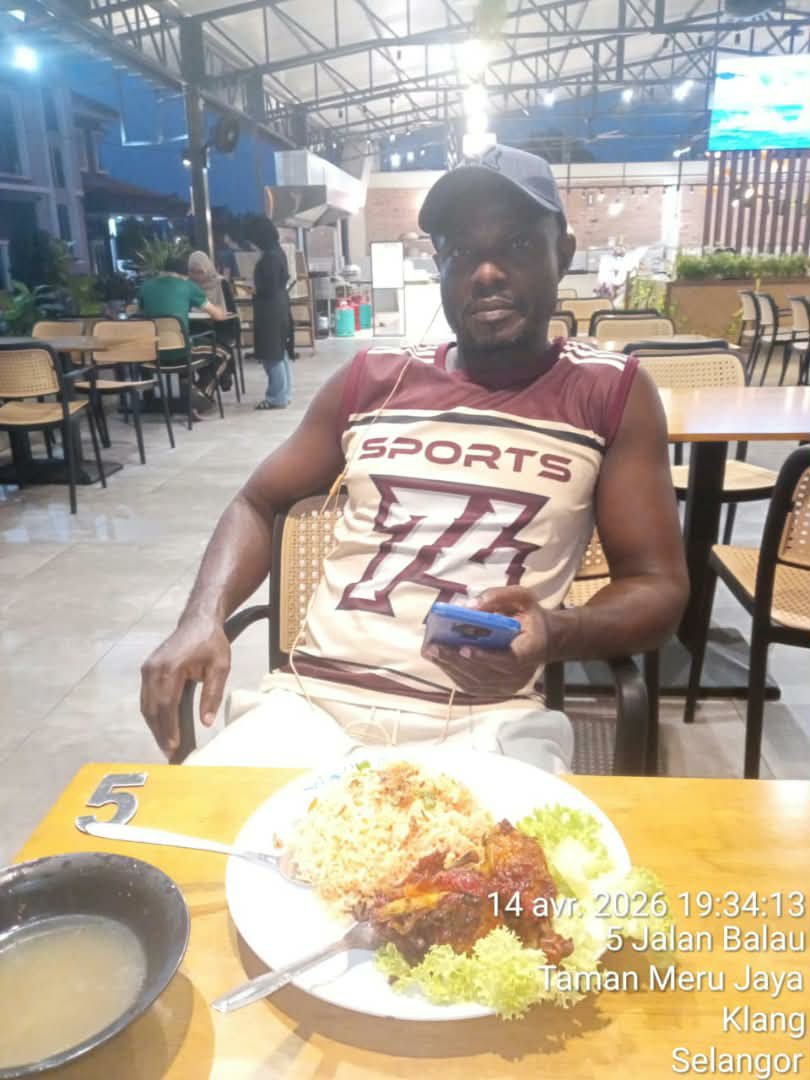 At a restaurant table