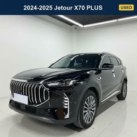 Jetour X70 Plus 2024-2025, used, black, in a showroom