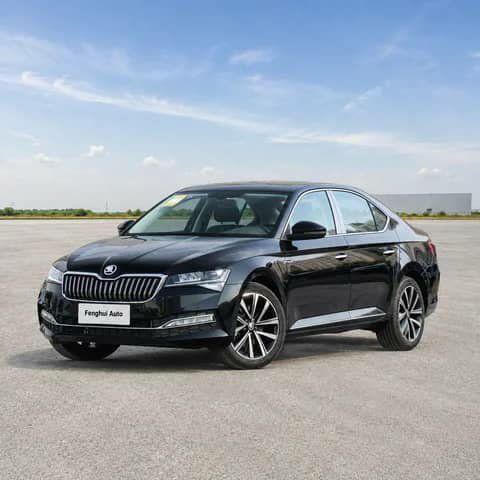 Black Skoda sedan parked outdoors